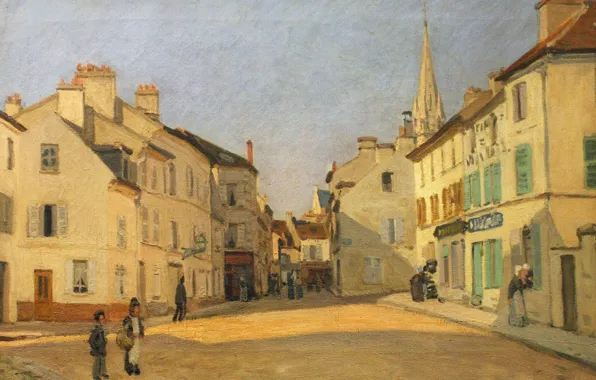 Home, picture, the urban landscape, Alfred Sisley, Alfred Sisley, Square in Argenteuil