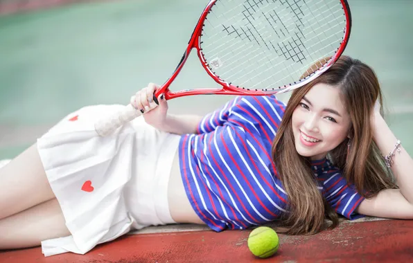 Picture girl, smile, Asian