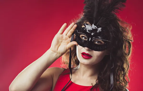 Picture makeup, mask, hairstyle, girl