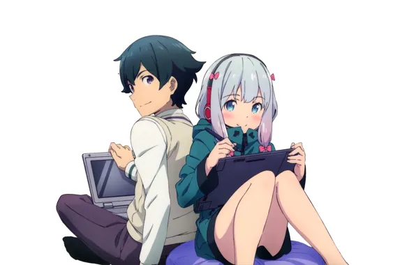 Picture anime, EroManga-Sensei, guy, art, girl, two