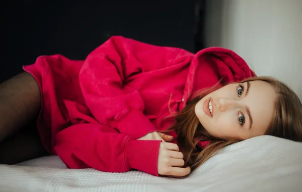 Picture Girl, Beauty, Eyes, RED, Sight, Hoody