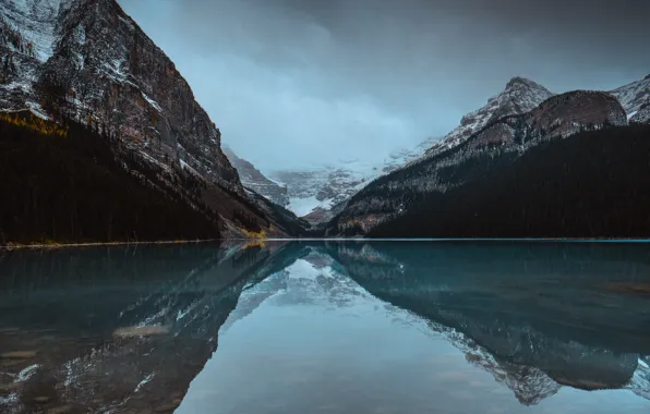 The sky, snow, mountains, clouds, nature, rocks, Canada, Banff National Park