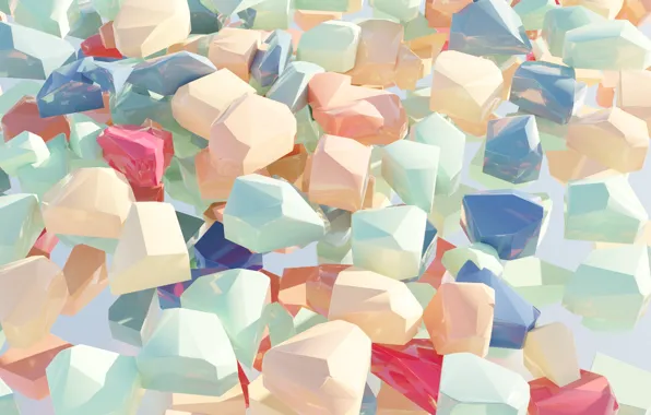 Light, Shine, color, fragments, abstraction 3D
