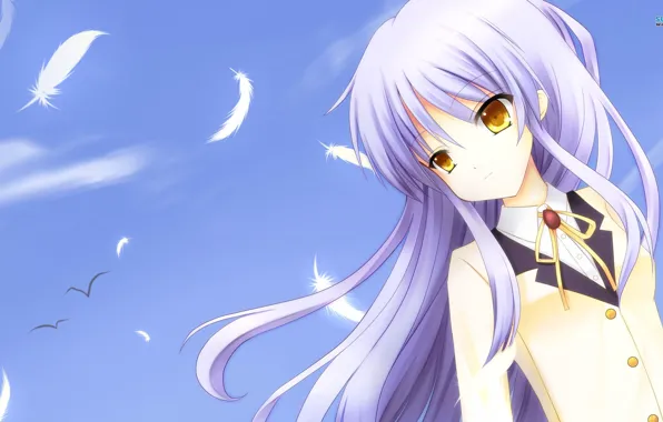 Picture angel, anime, angel beats, Kanade