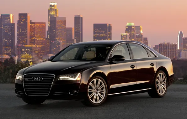 The city, Audi, audi, panorama, sedan, quattro, the front, Quattro