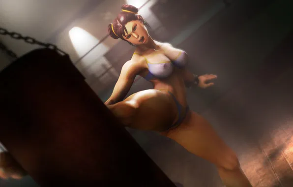 Erotic, chest, girl, feet, pear, fighter, street fighter, Chun-Li