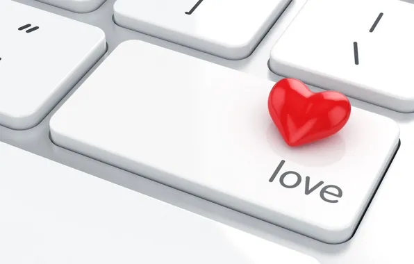 Love, heart, keyboard, love, heart, keyboard