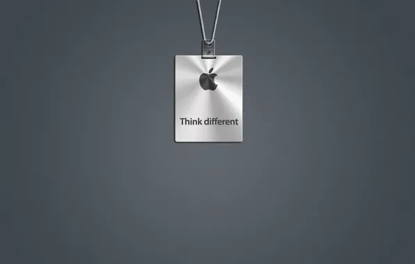 Grey, apple, logo, mac, Think Different