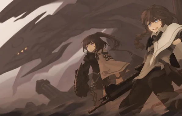 Girls, art, shadows, Zhao-P, by Zhao-P