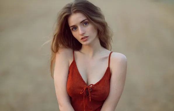 Wallpaper girl, photo, face, blouse, hair