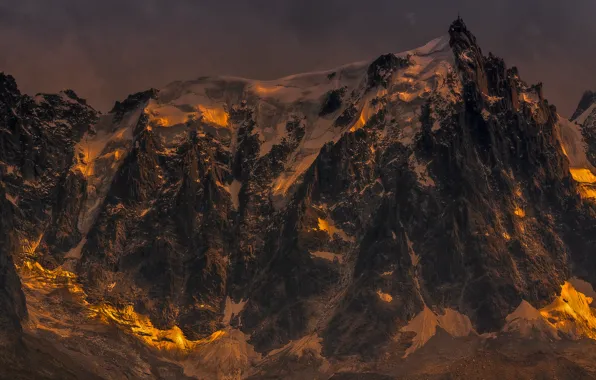 Picture light, mountains, France, Alps