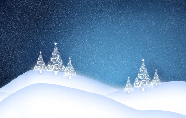 Snow, tree, Winter