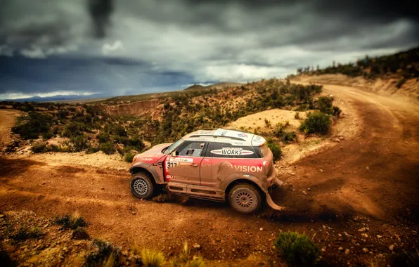Red, Mini, Sport, Machine, Race, Car, Rally, Dakar