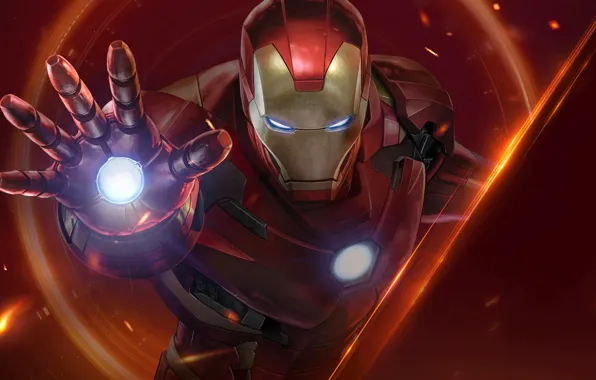 Picture background, art, costume, Iron Man, comic, MARVEL