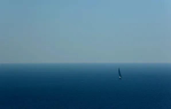 Picture sea, the sky, boat