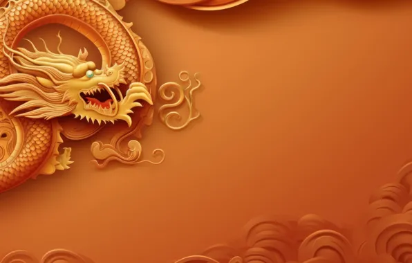 Face, style, background, dragon, New year, symbol, ornament, symbols