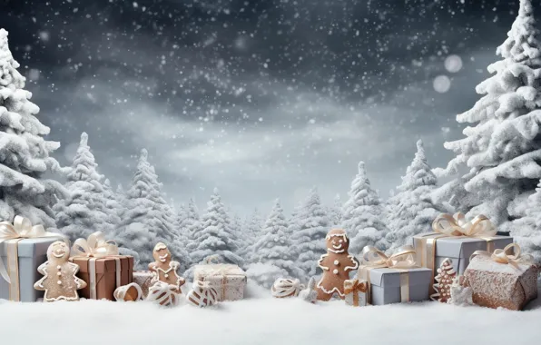 Winter, snow, New Year, Christmas, new year, Christmas, winter, snow