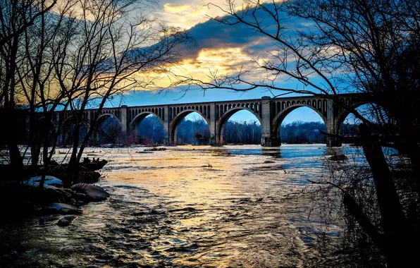 Picture the sky, river, Bridge