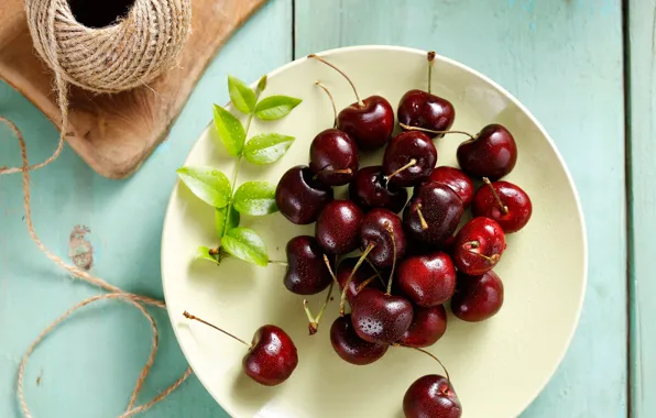 Berry, plate, cherry