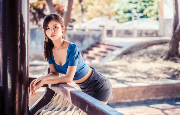 Picture summer, look, girl, pose, Asian
