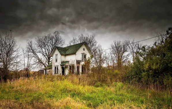 Nature, house, the sky
