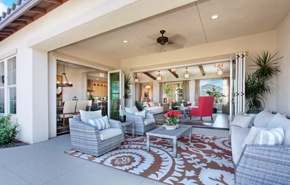 Style, sofa, furniture, interior, cottage, terrace, living room