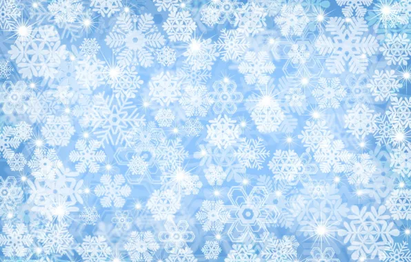 Winter, snow, snowflakes