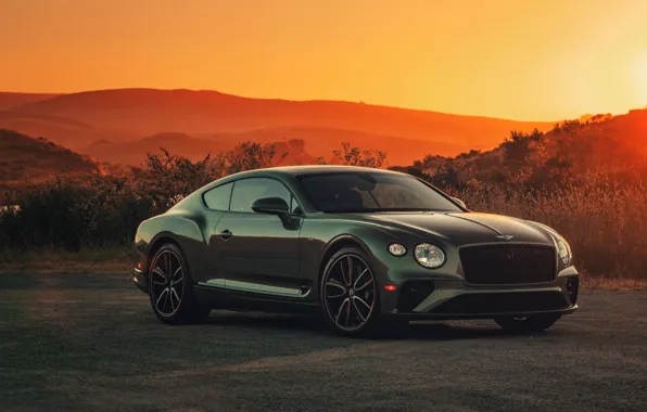 Hills, coupe, Bentley, the evening, 2019, Continental GT V8