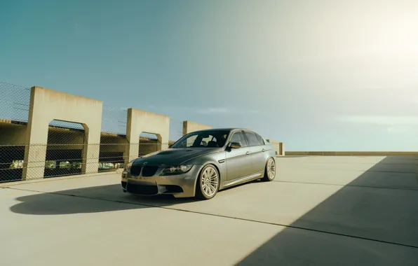 Picture bmw, grey, e90, shadow, m3