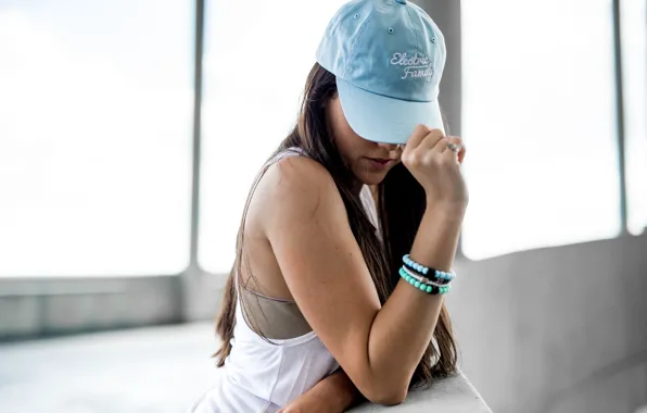 Picture girl, face, cap