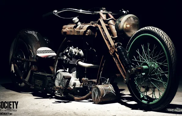 Picture Chopper, Custom, Rims, Engine, Motorcycle, Spokes