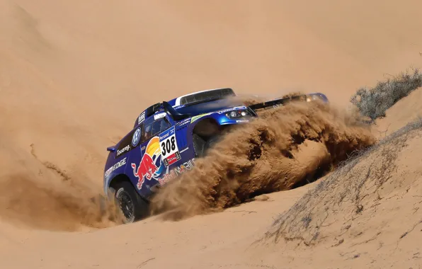 Sand, Auto, Blue, Sport, Volkswagen, Machine, Race, Red Bull