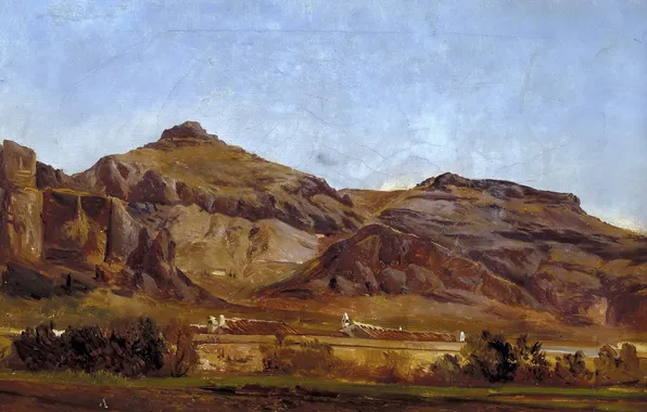 Landscape, mountains, picture, Carlos de Haes, Canyon Despenaperros