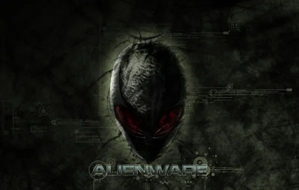 Picture logo, others, alien, the head of the alien, alienware