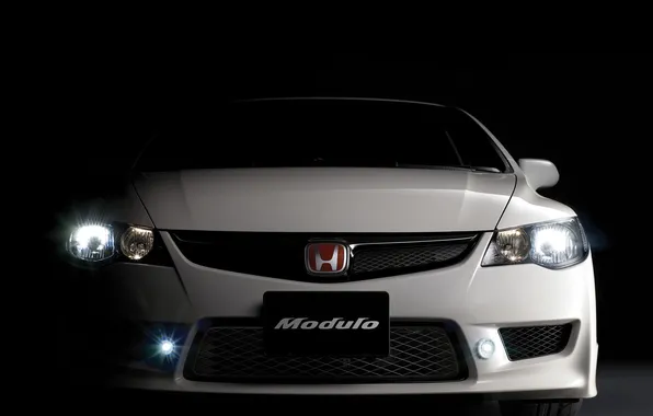 Lights, logo, the hood, grille, logo, emblem, Honda, Civic