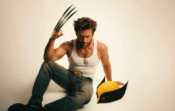 Picture pose, background, portrait, jeans, Mike, mask, actor, claws