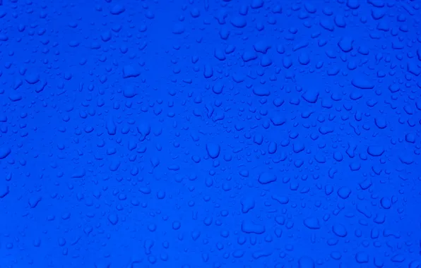 Water, drops, texture, blue background, water drops