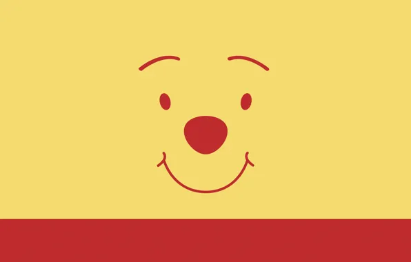 Picture MINIMALISM, SMILE, FACE, EYES, NOSE, WINNIE-THE-POOH, WINNIE THE POOH