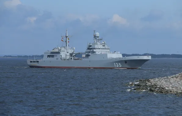 Picture ship, large, parade, Navy, landing, Ivan Gren