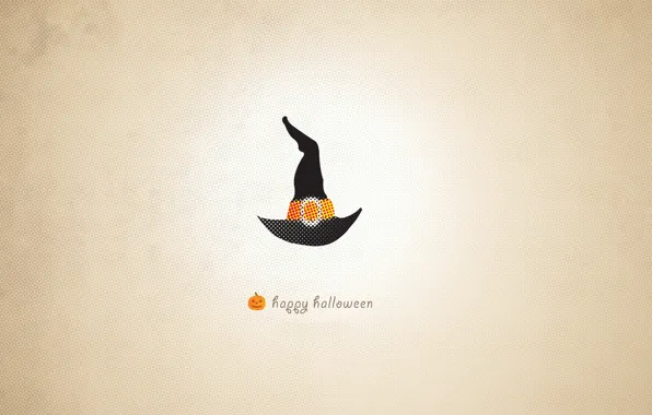 Autumn, minimalism, Halloween, happy halloween, witch hat, pumpkin Jack