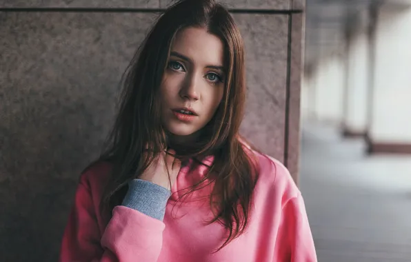 Portrait, sponge, teeth, Kseniya Kokoreva