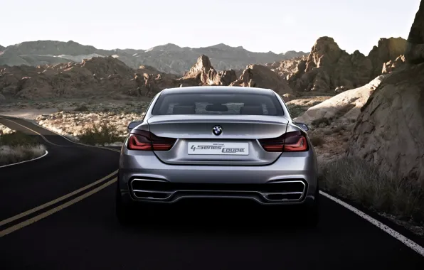 Mountains, BMW, The concept, Logo, Grey, Day, Series, Edit