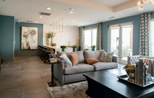 Design, style, interior, plants, kitchen, pictures, living room, dining room