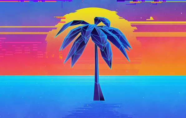 The ocean, Sea, Music, Palma, Style, Background, 80s, Style