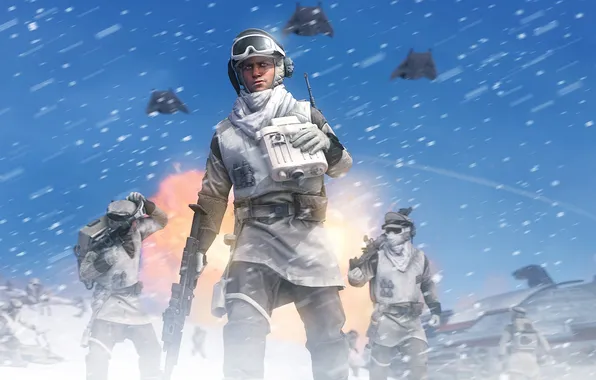 Snow, soldiers, star wars, rebel, battlefront, Star Wars: Battlefront