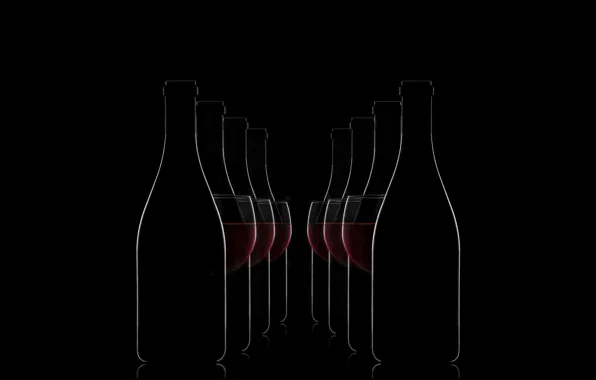 Background, glass, bottle