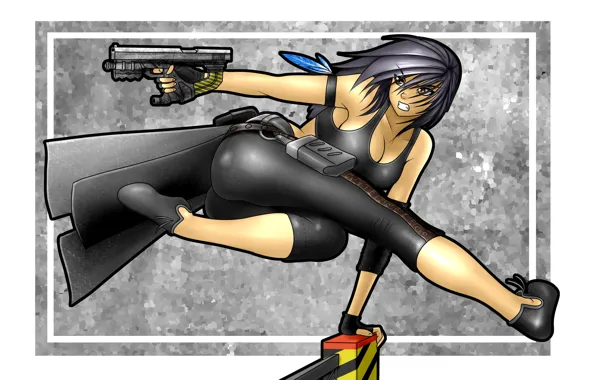 Picture girl, jump, anime, Picolet
