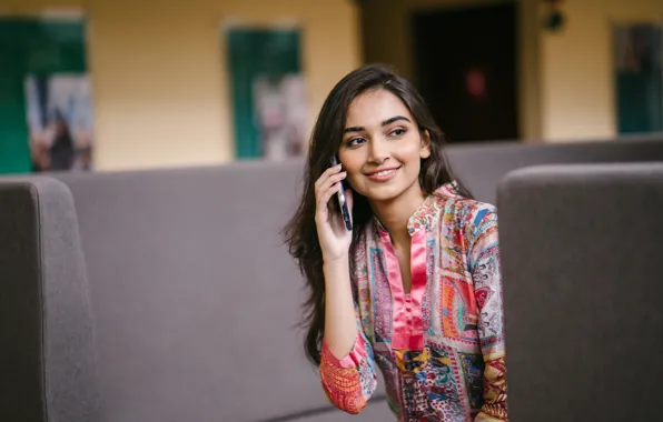 Smile, the conversation, smile, smartphone, cute girl, smartphone, cute girl, femininity
