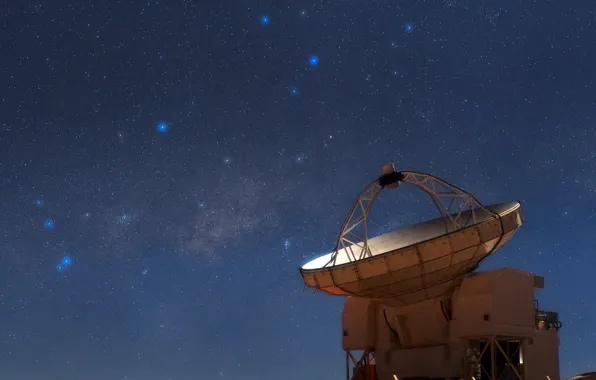 Stars, The milky way, Sagittarius, Scorpio, constellation, radio telescope