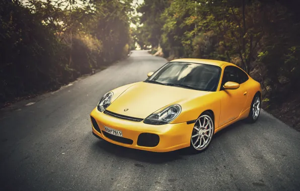 Porsche, Porsche, Carrera, Yellow, 996, Wildness